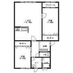 レジデンスシーコーストⅠの物件間取画像